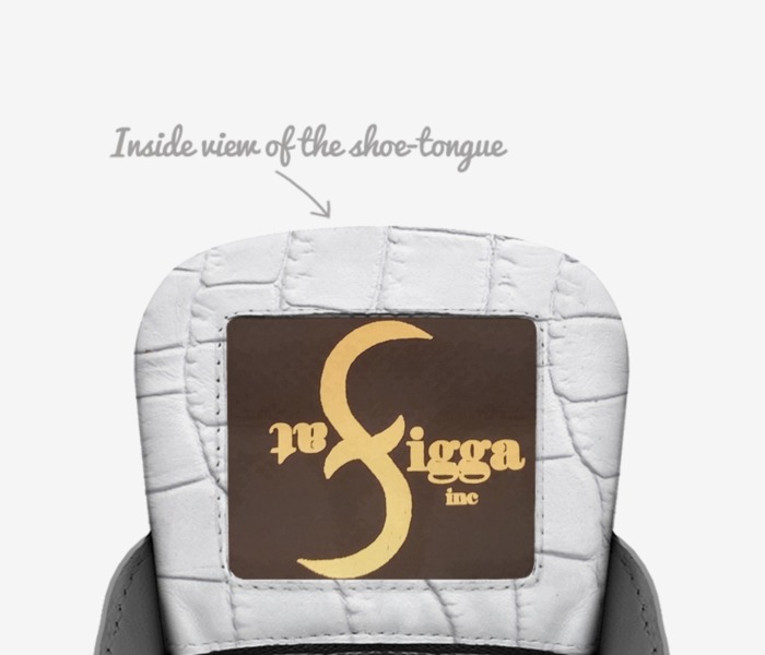 GORILLA MITTS custom made in Italy shoes by Jeff Waldon | Tongue view