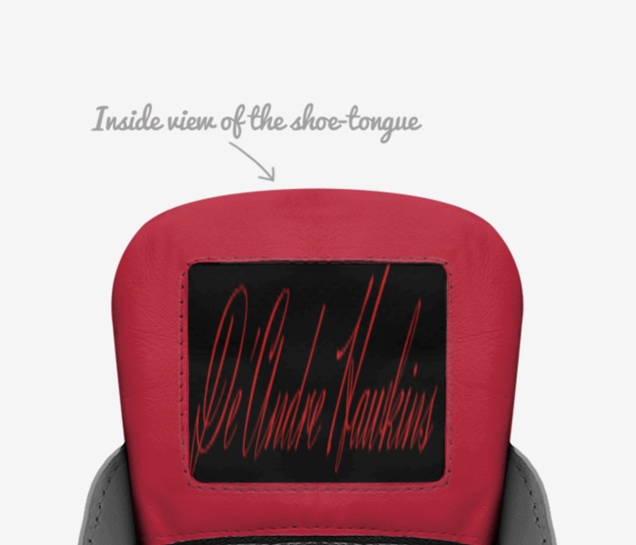 757 custom made in Italy shoes by De'Andre Hawkins | Tongue view