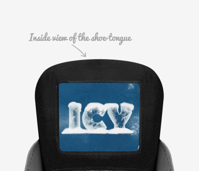HOT ICE'S custom made in Italy shoes by Antrell Chandler | Tongue view