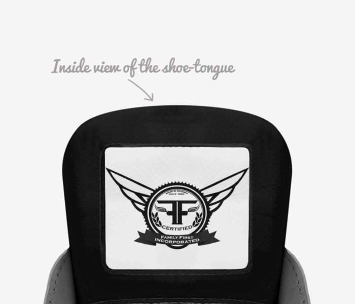 Durex Elites custom made in Italy shoes by Richard Rodriguez | Tongue view
