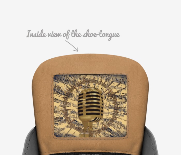 Augie W Johnson custom made in Italy shoes by Tishema Johnson Cromwell | Tongue view