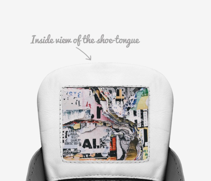 Soulja Stars custom made in Italy shoes by Deandre Way | Tongue view