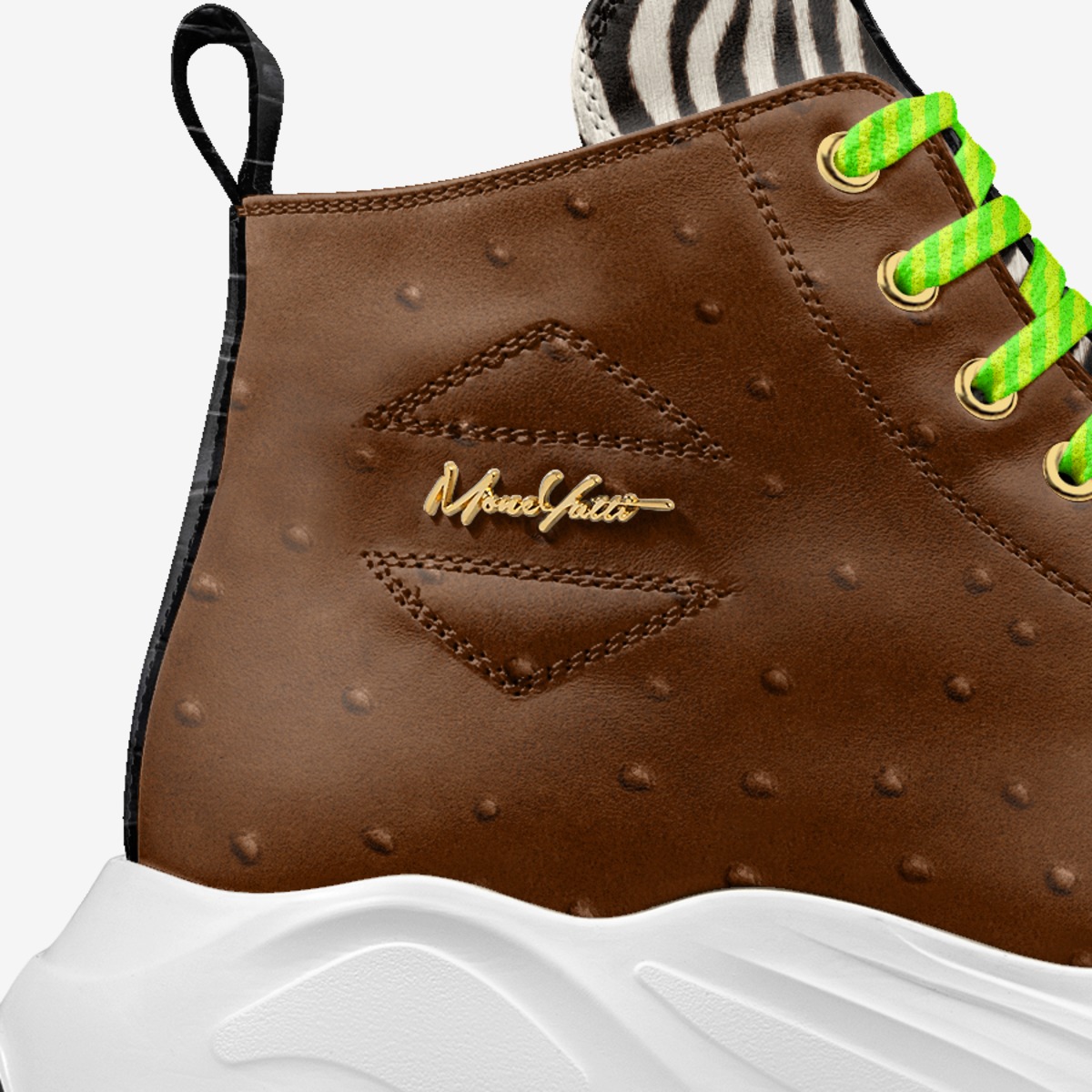 mon check custom made in Italy shoes by Michela Luna Parkle | Detail view