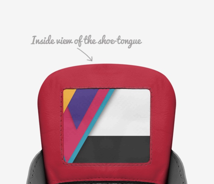 Soulja Stars custom made in Italy shoes by Deandre Way | Tongue view