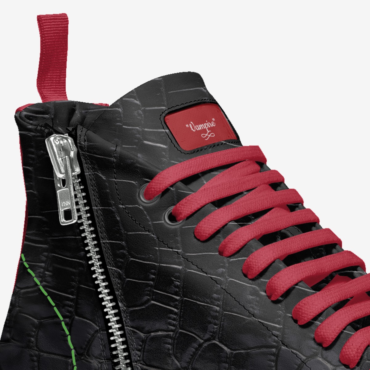 "Vampire" custom made in Italy shoes by Pamela Harris | Detail view