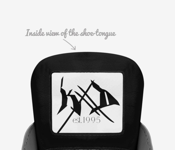 Fight Club custom made in Italy shoes by Khadijah Davis | Tongue view