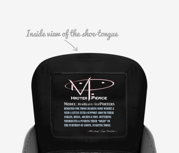 RunHeavy-SupPorter custom made in Italy shoes by Michael Porter | Tongue view