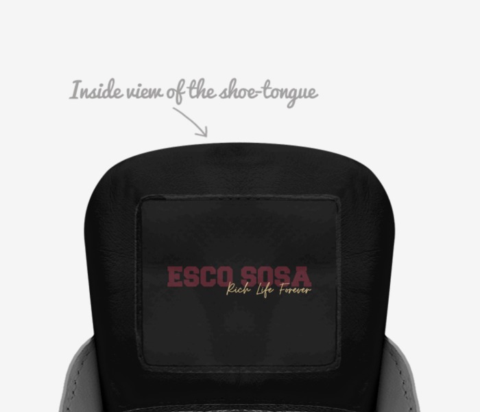 Esco Sosa II custom made in Italy shoes by Steven Jackson | Tongue view
