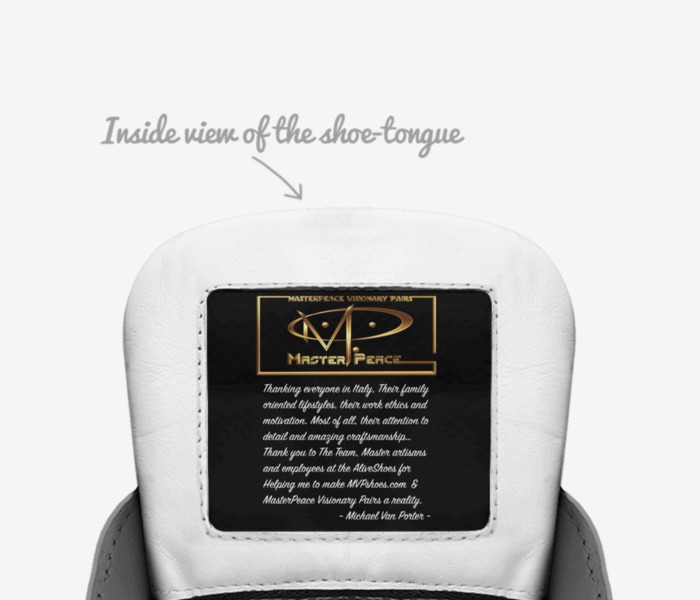 Amoré Italiano custom made in Italy shoes by Michael Porter | Tongue view