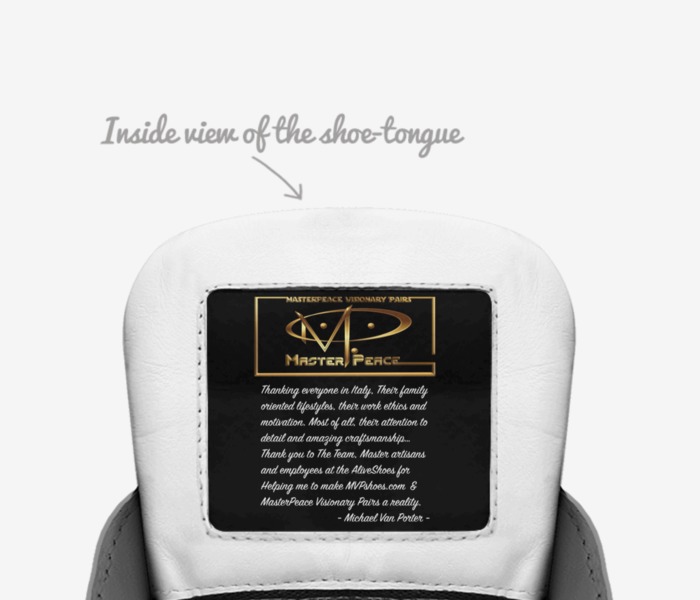Amoré  Italiano N custom made in Italy shoes by Michael Porter | Tongue view