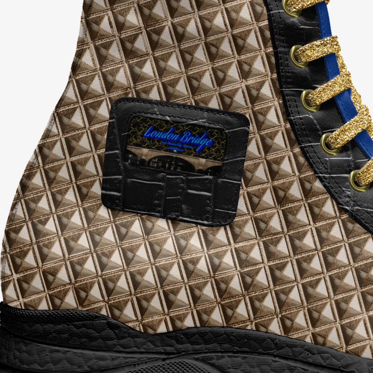 LONDON BRIDGE custom made in Italy shoes by Susan Pierce | Detail view