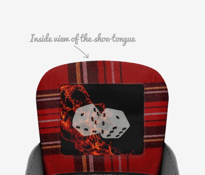 DICE custom made in Italy shoes by Enessy Chimes | Tongue view