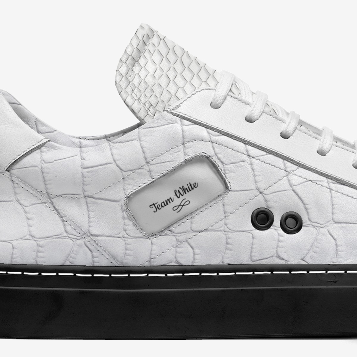 TEAM WHITE custom made in Italy shoes by Michael White Jr | Detail view