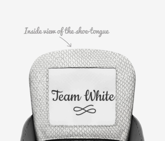 TEAM WHITE custom made in Italy shoes by Michael White Jr | Tongue view