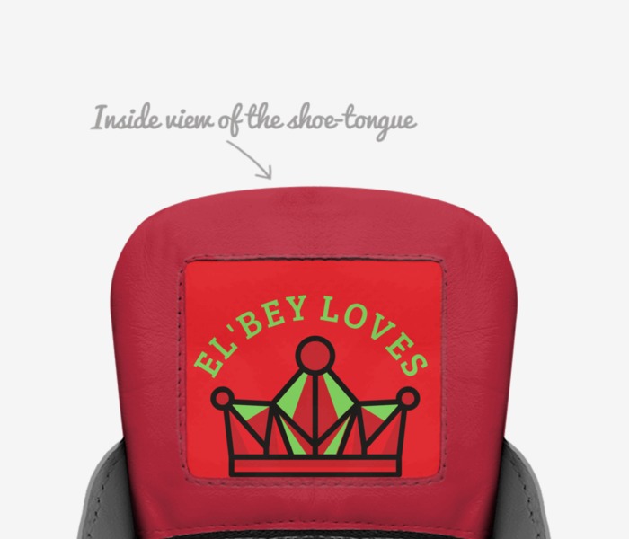 EL'BEY LOVES  custom made in Italy shoes by Tariq Bey | Tongue view