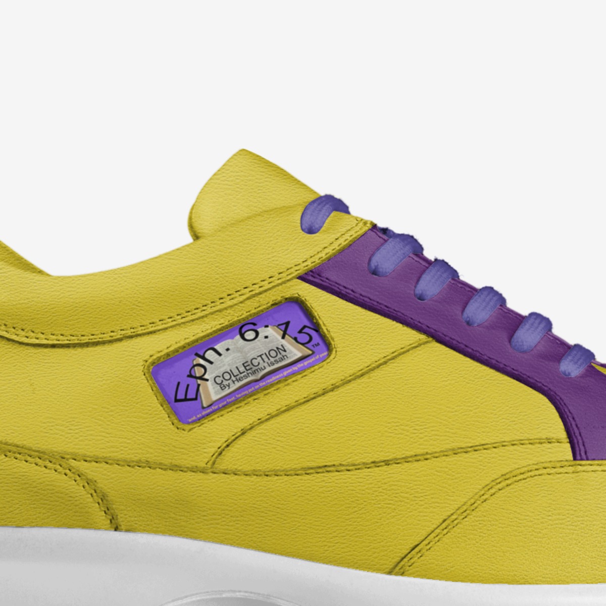 Eph. 6:15 custom made in Italy shoes by Dr. Heshimu Issah | Detail view