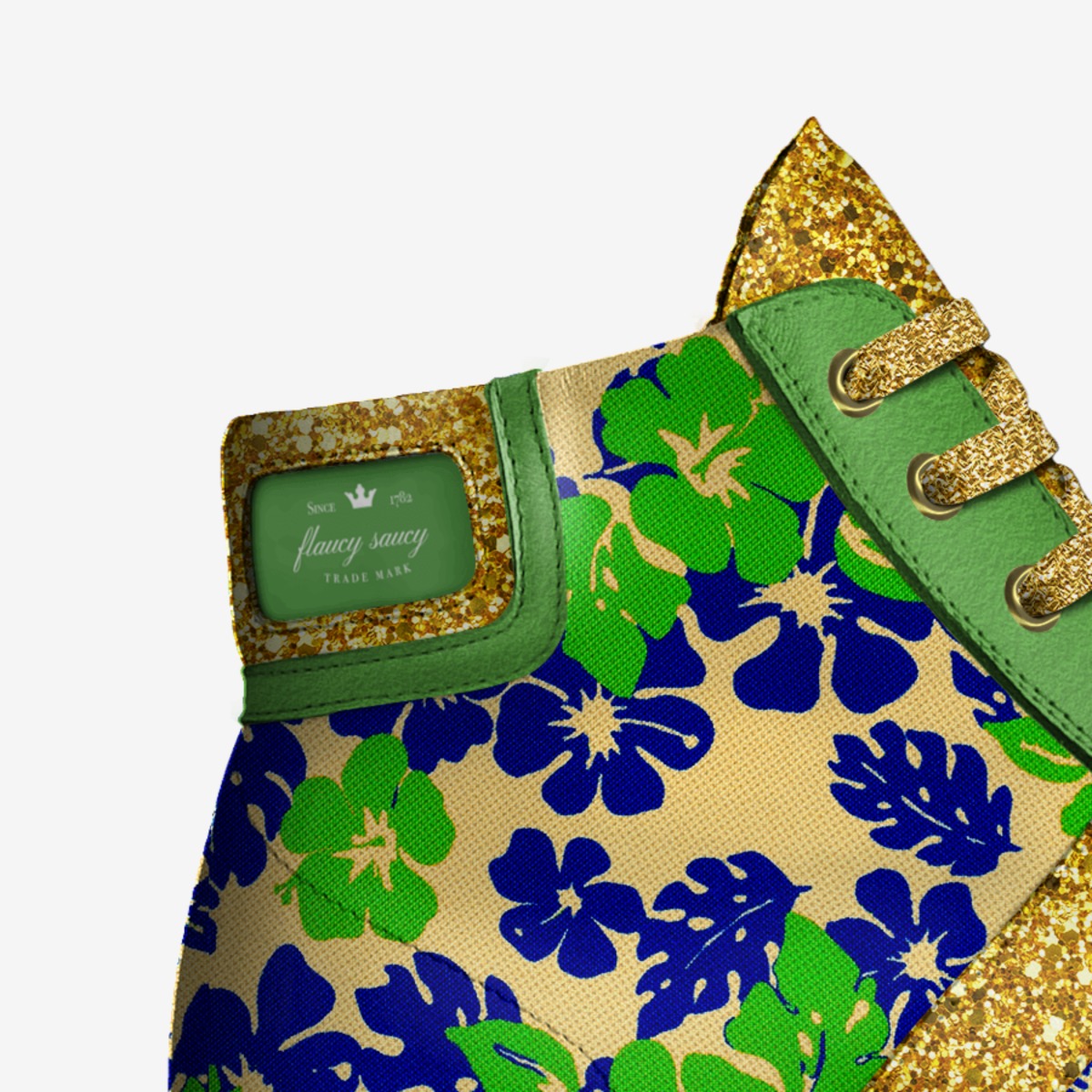 flaucy saucy custom made in Italy shoes by Ahshaki Gibson | Detail view