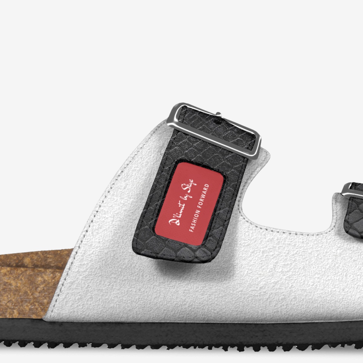 City Slides custom made in Italy shoes by Skye Davis | Detail view