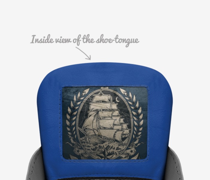 Jupiter’s Compass custom made in Italy shoes by Autumn Baker | Tongue view