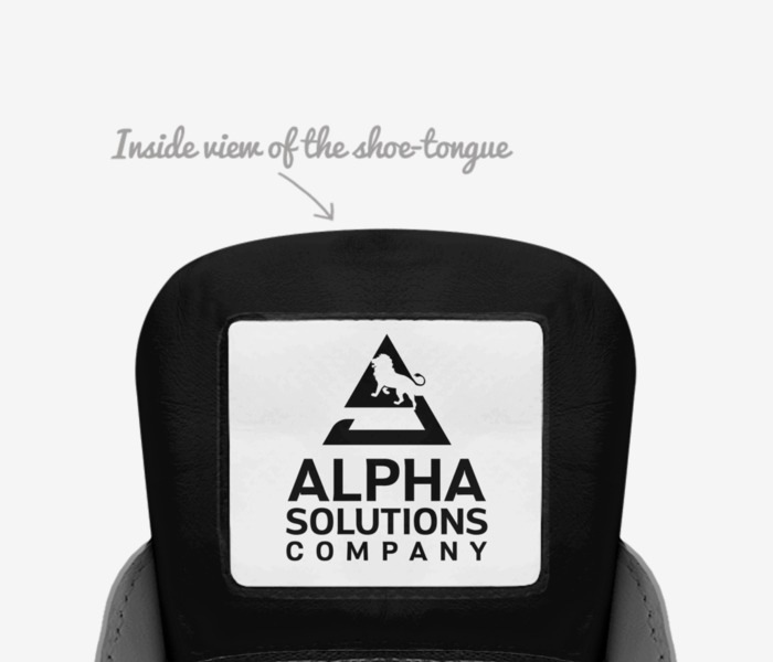 Alphaverse custom made in Italy shoes by Stephen J Patton | Tongue view
