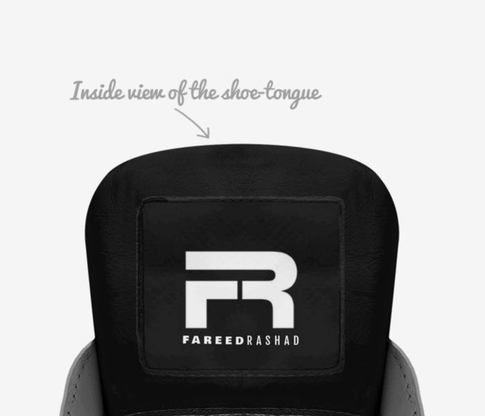 Buster custom made in Italy shoes by Fareed Rashad | Tongue view