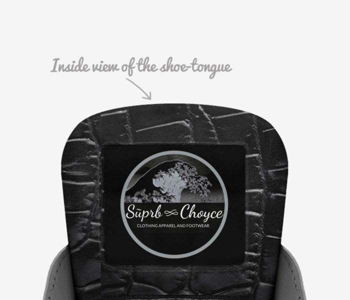 Sūprb Choyce custom made in Italy shoes by Omari Choyce | Tongue view