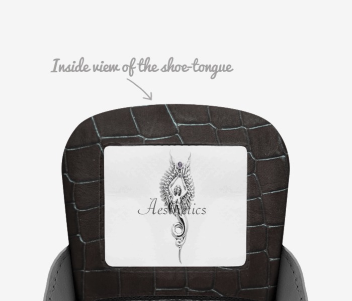 Aesthetics 5 custom made in Italy shoes by Cj Palmer | Tongue view