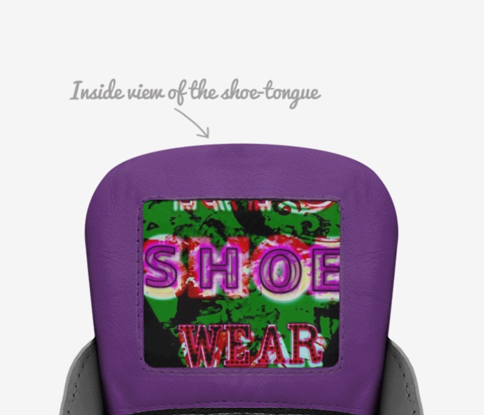 Fruit custom made in Italy shoes by Aye Lavender | Tongue view