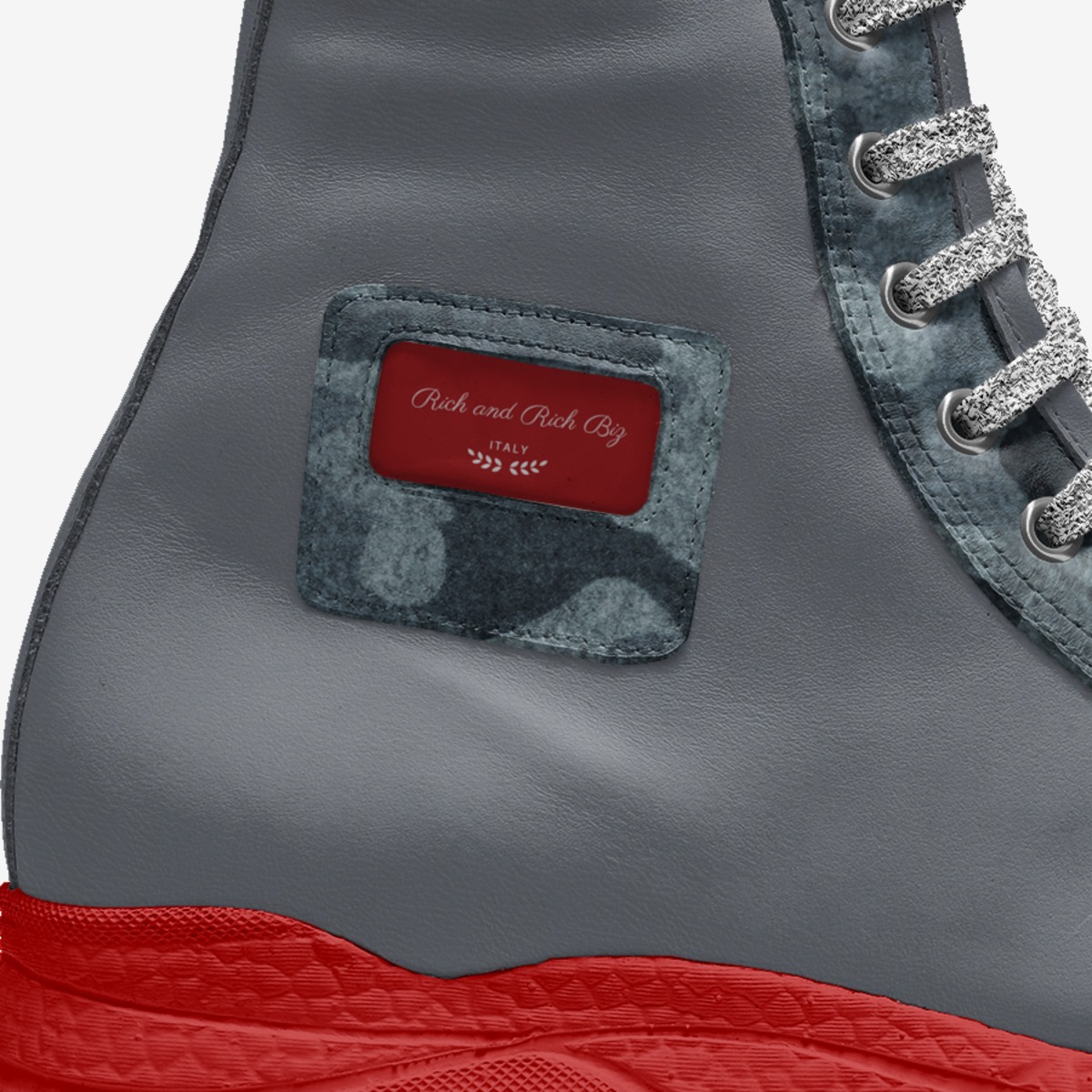 Rich and Rich Biz custom made in Italy shoes by Desiree Sims | Detail view