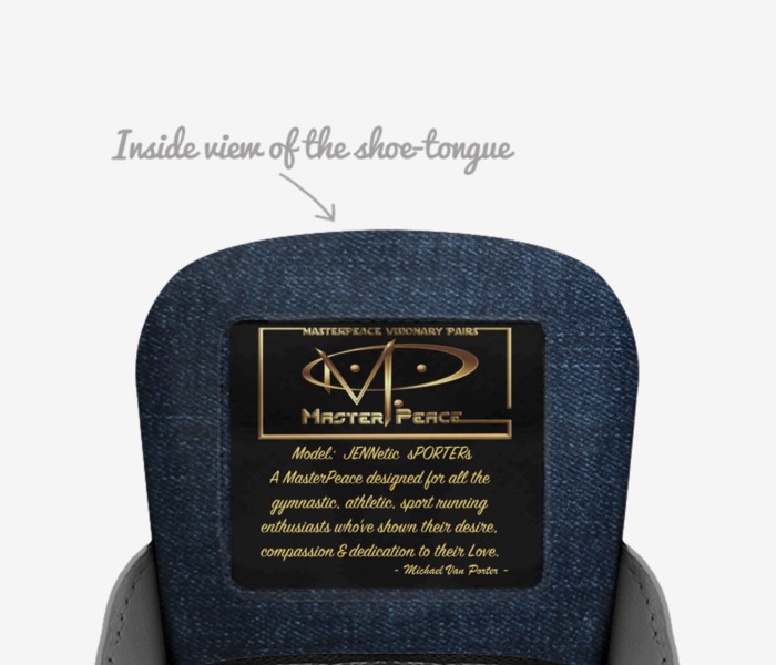 JENNetic sPORTERs custom made in Italy shoes by Michael Porter | Tongue view