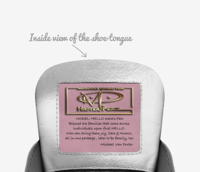 Hello Kara's Pair custom made in Italy shoes by Michael Porter | Tongue view