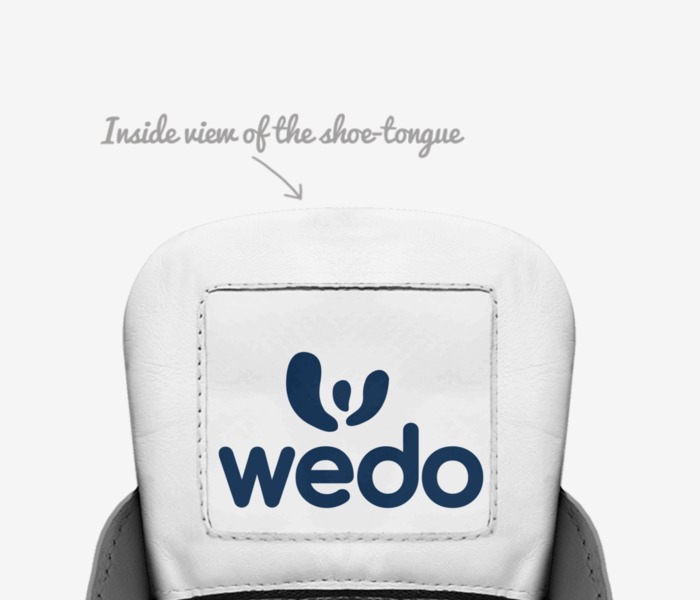 Wedo custom made in Italy shoes by Pattie Howard | Tongue view