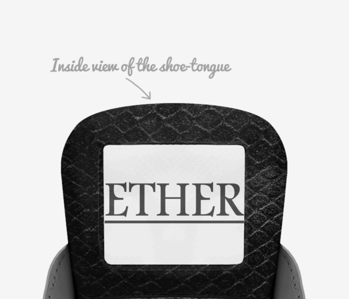 ETEHER custom made in Italy shoes by Markevious D Cole | Tongue view