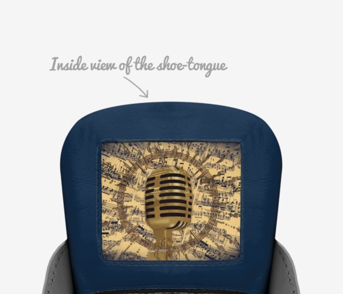Augie W Johnson custom made in Italy shoes by Tishema Johnson Cromwell | Tongue view