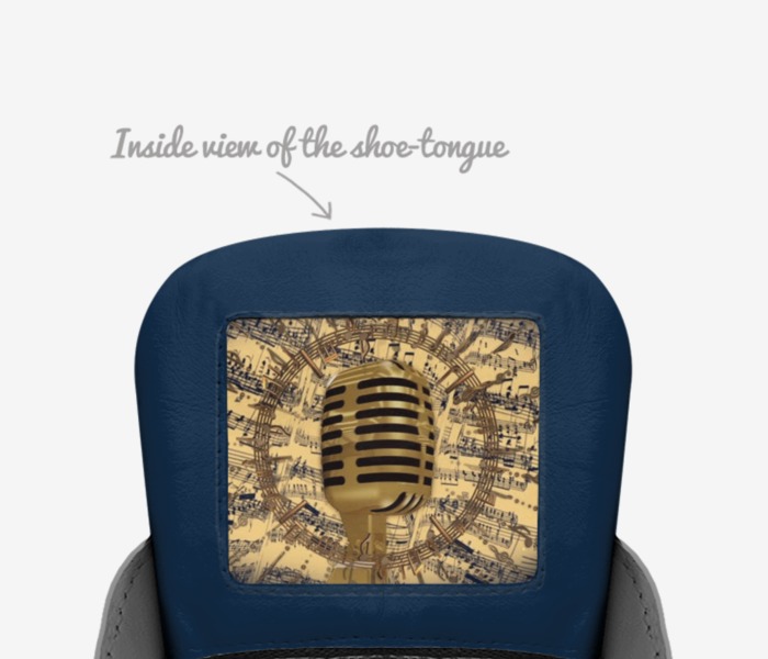 Augie W Johnson custom made in Italy shoes by Tishema Johnson Cromwell | Tongue view