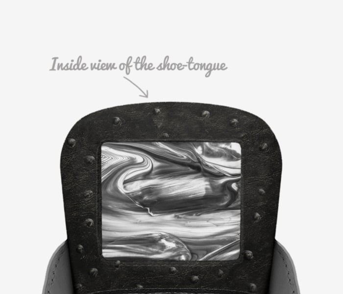 The Mark Mixx 3 custom made in Italy shoes by Jamon Gibbs | Tongue view