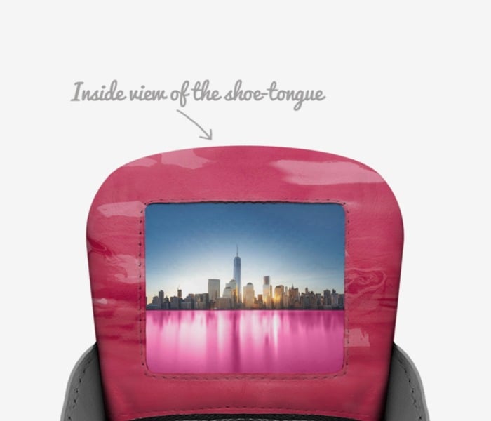 OC Pink Edition  custom made in Italy shoes by Shiloh Hylton | Tongue view