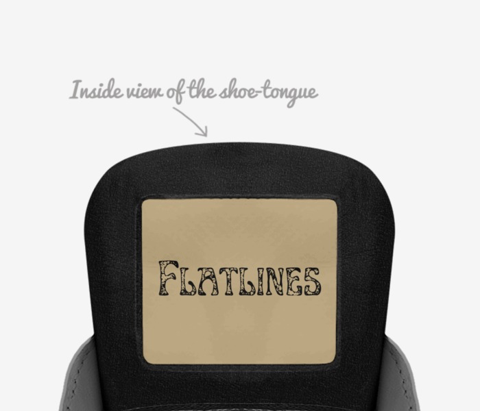 Flatlines custom made in Italy shoes by Marquis Dickson | Tongue view