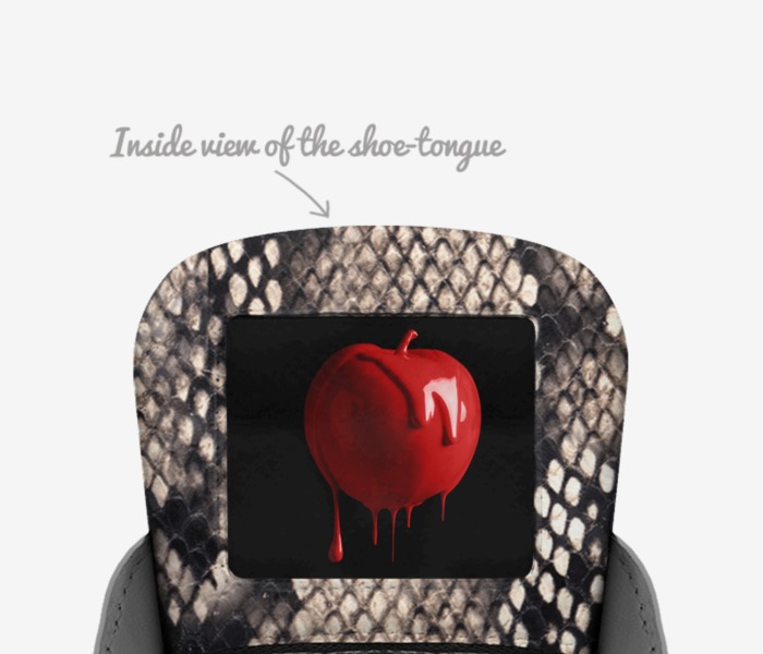 Adam & Eve custom made in Italy shoes by Antonio Hubert | Tongue view