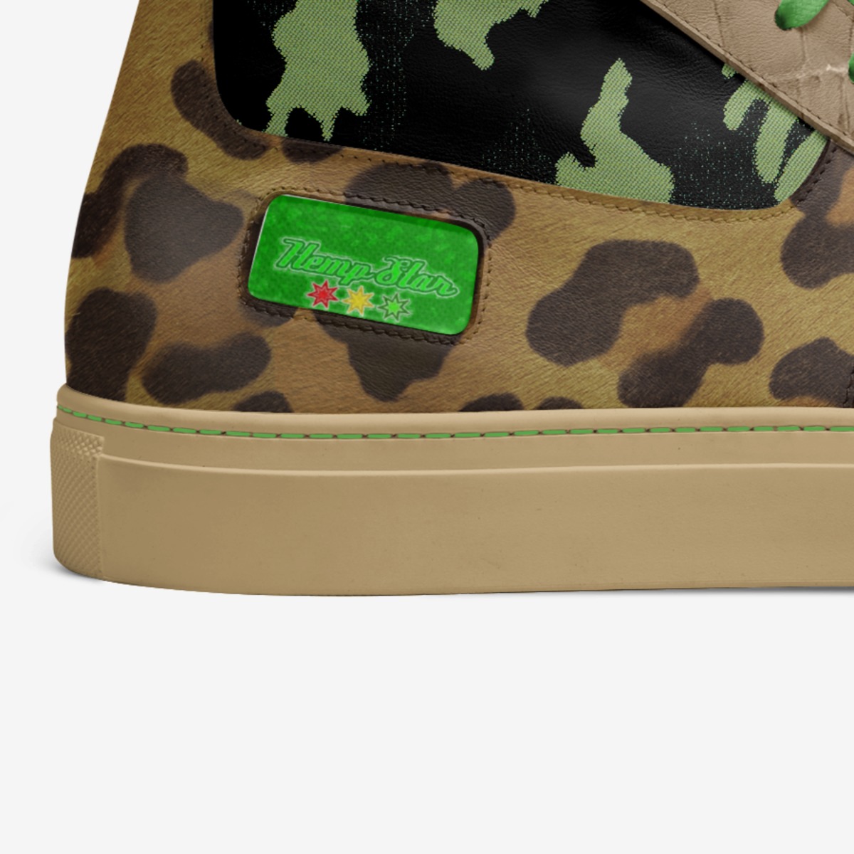 Hempstar Jungle custom made in Italy shoes by Ryan O. Ilinca | Detail view