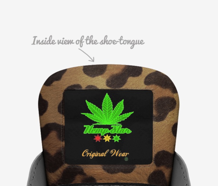 Hempstar Jungle custom made in Italy shoes by Ryan O. Ilinca | Tongue view