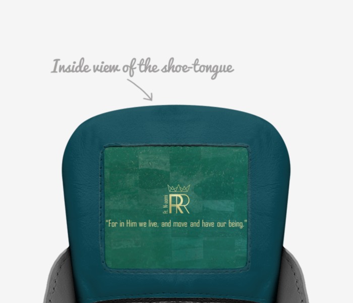 ROYAL RACE GMP custom made in Italy shoes by Princess Yvonne Guébli | Tongue view