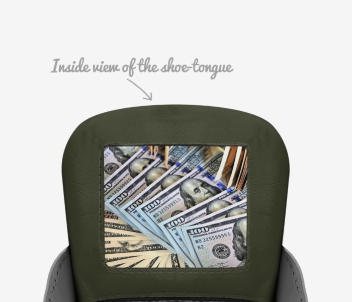 Benjji custom made in Italy shoes by Jay Rodriguez | Tongue view