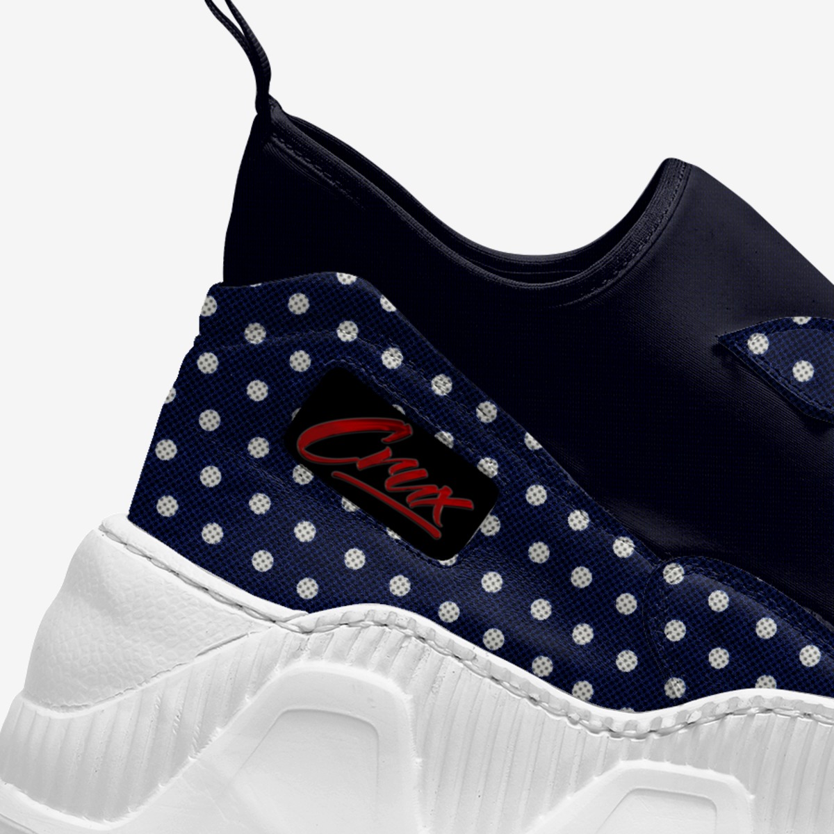 Crux Trainer 3 custom made in Italy shoes by Terrence Degree | Detail view