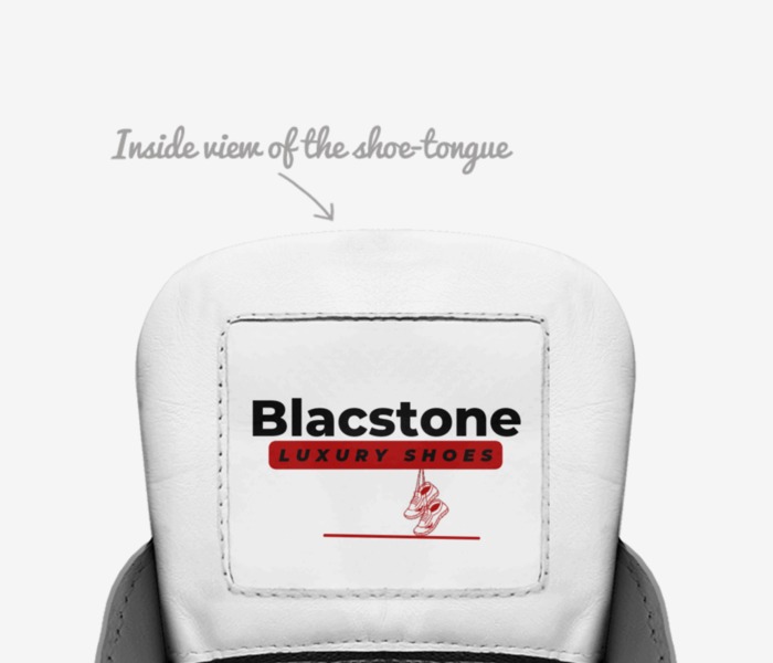 Blacstone custom made in Italy shoes by Steven Almond | Tongue view