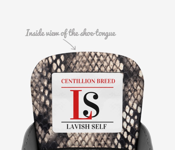 Habit Move custom made in Italy shoes by Primus Baron Tirakan | Tongue view