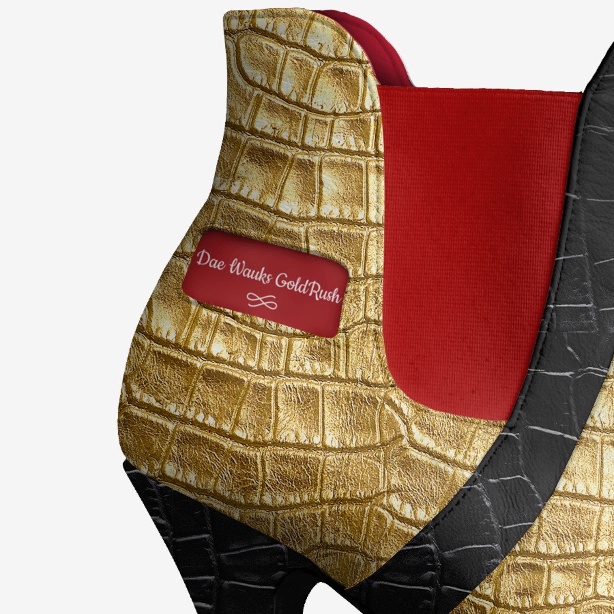 Dae Wauks GoldRush custom made in Italy shoes by Diana Joe | Detail view