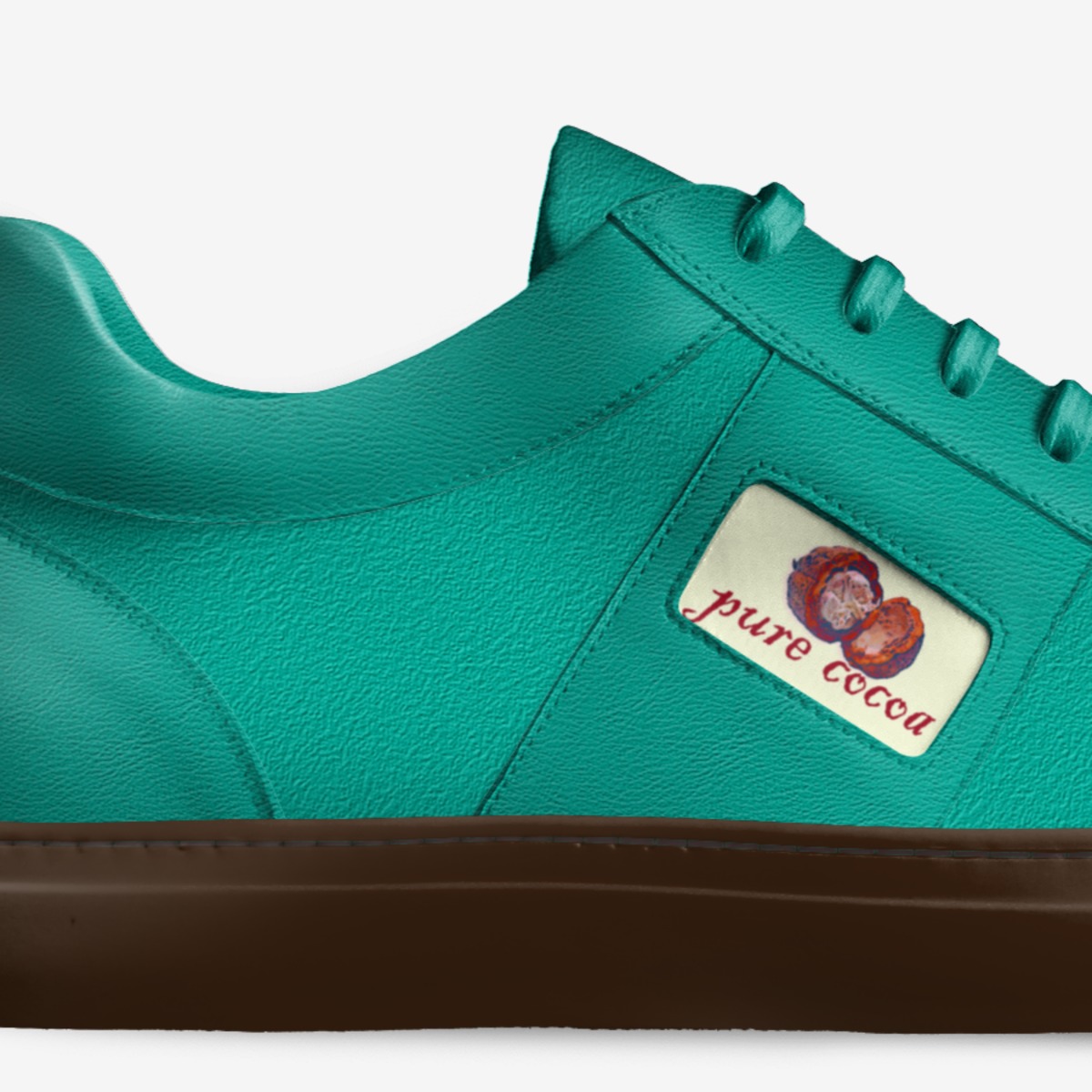Pure Cocoa custom made in Italy shoes by Erika Lopera | Detail view