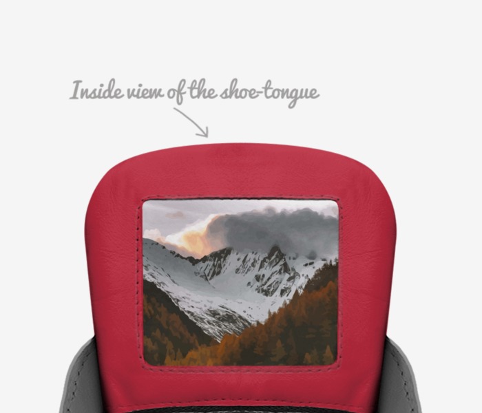 Luxy Luxs custom made in Italy shoes by April Lane | Tongue view