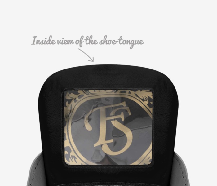 F.Scotts custom made in Italy shoes by Fredrick Scott | Tongue view
